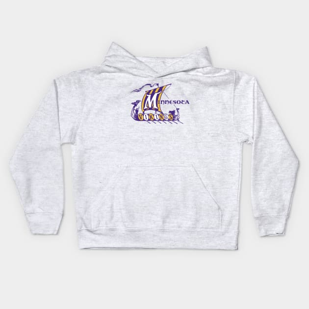 Vintage 1961 Minnesota Vikings Ship Kids Hoodie by FigAlert